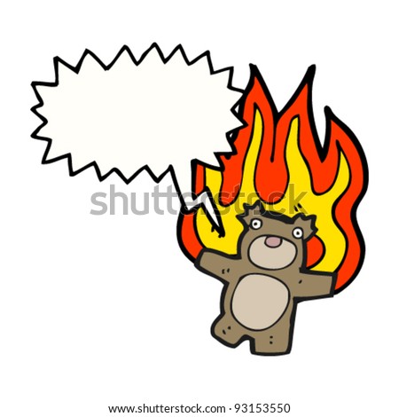 Burning Teddy Bear