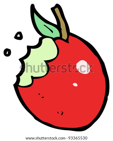 Bitten Apple Cartoon