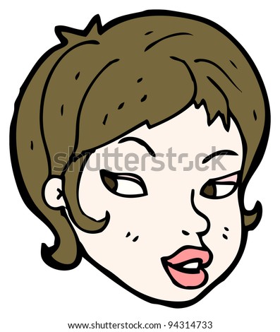 Pretty Girl Cartoon Head (Raster Version) Stock Photo 94314733