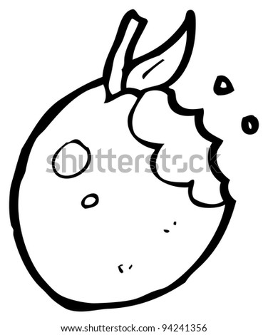 Bitten Apple Cartoon