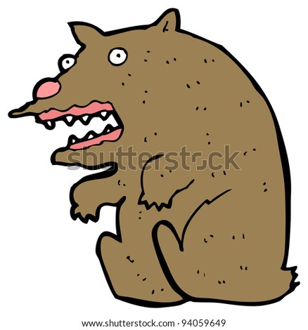 Cartoon Bear Growling