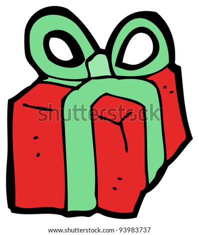 Christmas Present Cartoon (Raster Version) Stock Photo 93983737