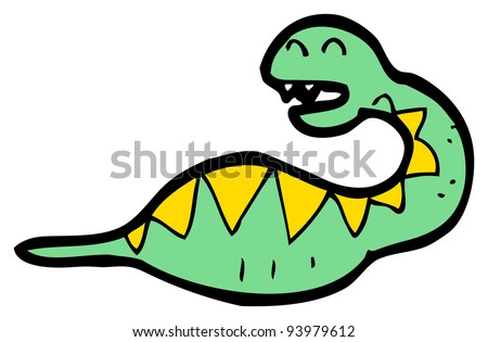 Snake With Full Belly Cartoon (Raster Version) Stock Photo 93979612