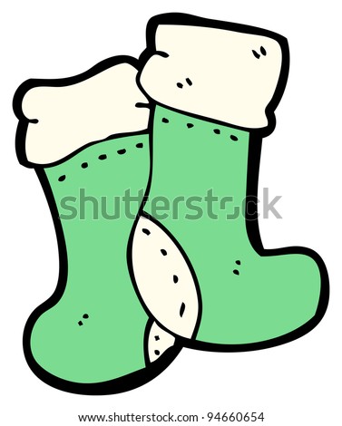 stock photo : green socks cartoon