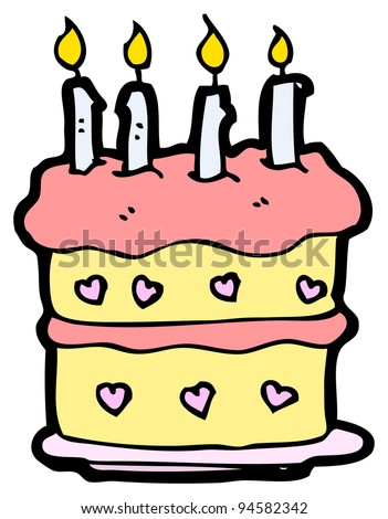 Birthday Cake Cartoon on Birthday Cake Cartoon Stock Photo 94582342   Shutterstock