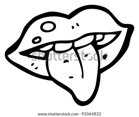 Cartoon Mouth Sticking Out Tongue Stock Photo 95064832 : Shutterstock