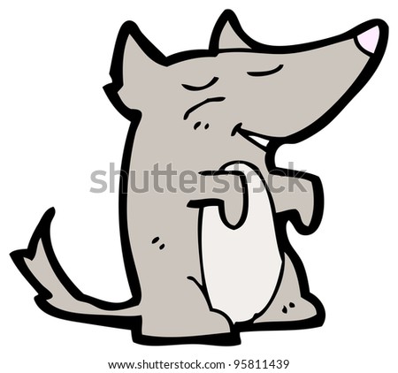 Cute Little Wolf Cartoon Stock Photo 95811439 : Shutterstock
