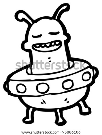 Alien Saucer Cartoon