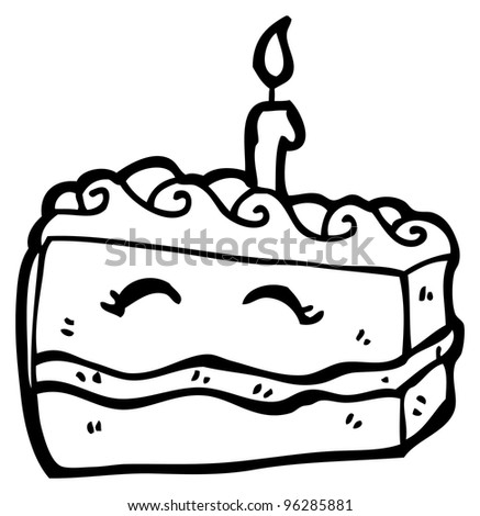 Cartoon Birthday Cake on Happy Birthday Cake Cartoon Stock Photo 96285881   Shutterstock