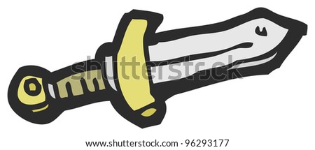 Cartoon Dagger Stock Photo 96293177 : Shutterstock