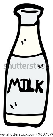 Cartoon Milk Bottle Stock Photo 96373745 : Shutterstock