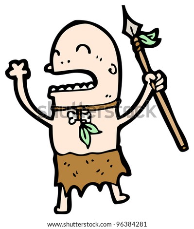 stock photo tribal man cartoon