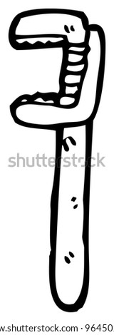 Cartoon Wrench Stock Photo 96450209 : Shutterstock