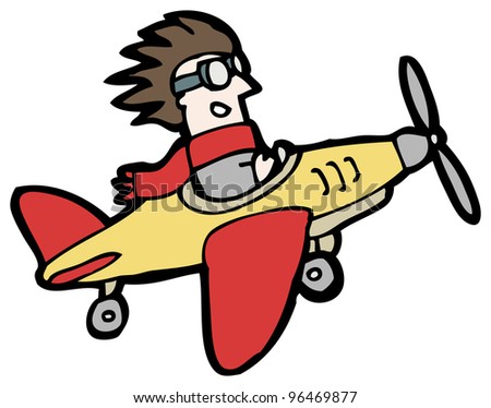 Plane Flying Cartoon
