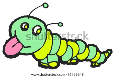 Cartoon Caterpillar Face