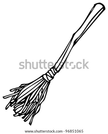 cartoon witches broom