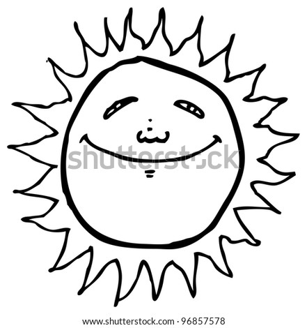 Realistic Cartoon Sun