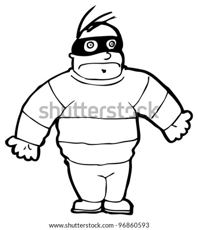 Cartoon Criminal Stock Photo 96860593 : Shutterstock