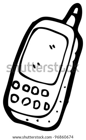Mobile Phone Cartoon Stock Photo 96860674 : Shutterstock