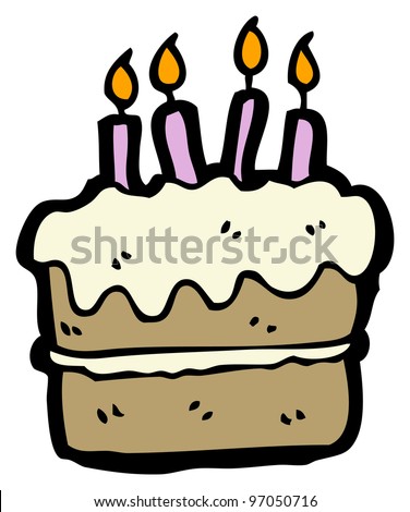 Birthday Cake Cartoon on Cake  Cartoon Birthday Cake Stock Vector Clipart Cartoon Birthday Cake