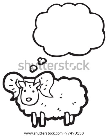 Cartoon Ram Head