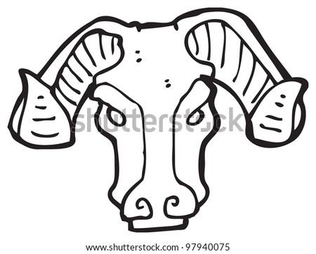 Cartoon Ram Head