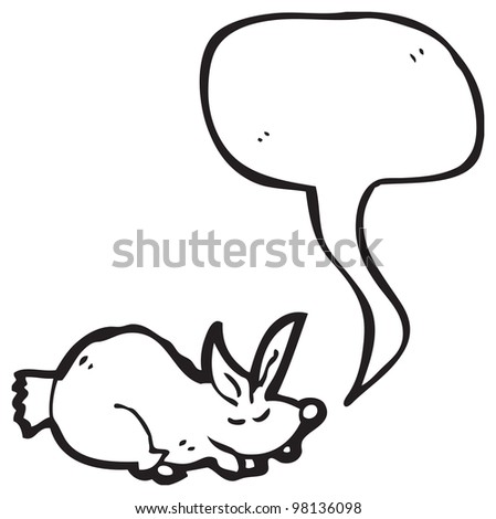 Cartoon Sleeping Rabbit