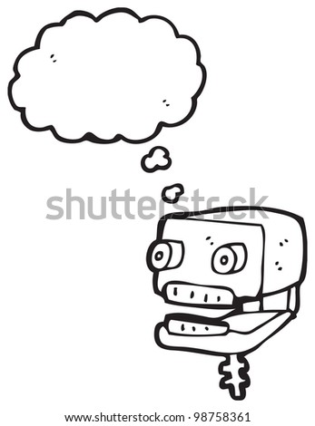 robot head cartoon