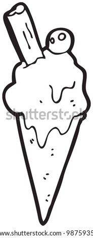 Cartoon Melting Ice Cream Stock Photo 98759354 : Shutterstock