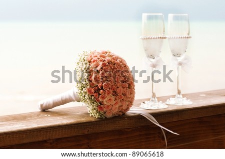 aquamarine wedding bouquet