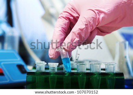 workplace modern laboratory for molecular biology test