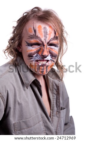 Simple Tiger Face Painting
