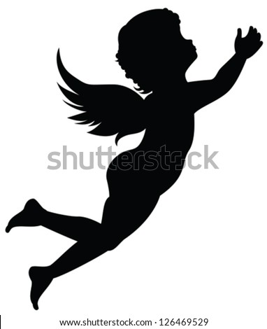 Silhouette of an angel Silhouette of an angel