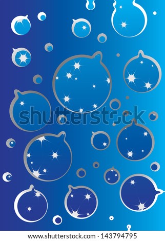 Star background with bubbles