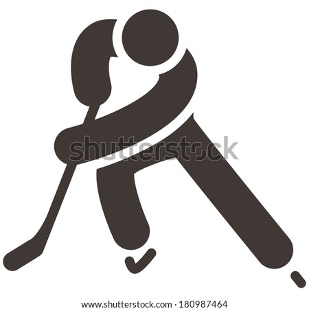 Winter sport icon - Hockey icon