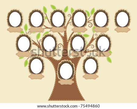 Family tree. Empty frames and name tags are individually grouped. You ... Family tree. Empty frames and name tags are individually grouped. You ...