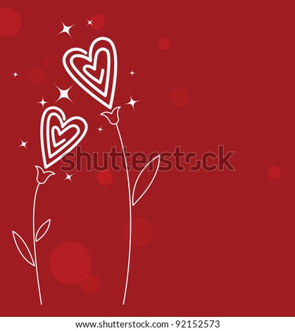 Valentines love flower Valentines day background