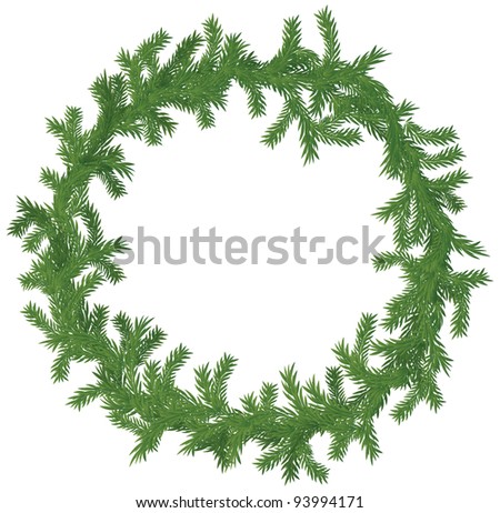 Christmas wreath with christmas tree