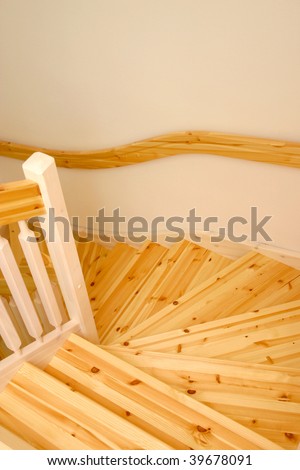 Moredn wooden staircase