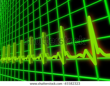 Human heart beat ekg/ecg pulse diagram