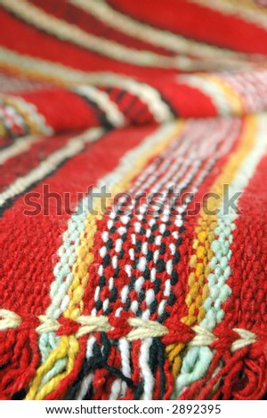 antique persian rug / camel blanket