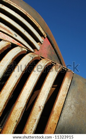 rust bucket pick-up truck abstract