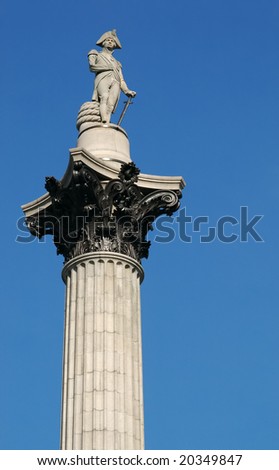 nelson\'s column memorial statue in london