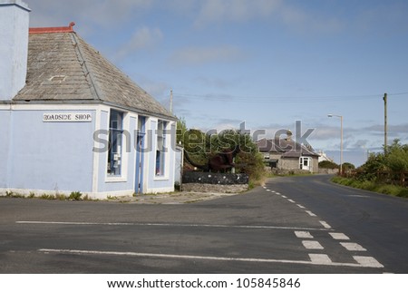 Roadside Shop in the Village of Lady on the Isle of Sanday, Orkney Islands, Scotland