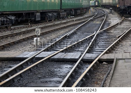 Railway Lines with Railway Wagons