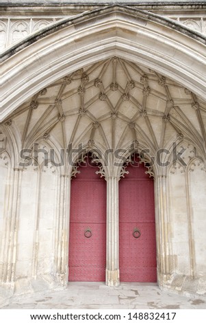 Main Door of Winchester Cathedral Church, England; UK