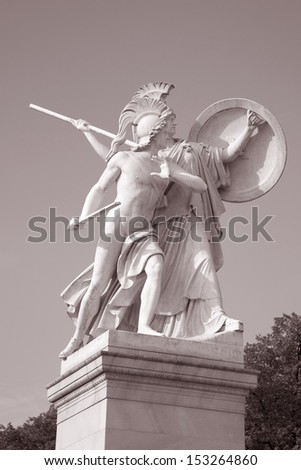 Warrior Sculpture (1851); Schlossbrucke Bridge; Unter den Linden; Berlin; Germany
