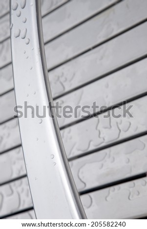 Rain Drops on Silver Diagonal Background