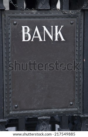 Bank Sign in Urban Setting