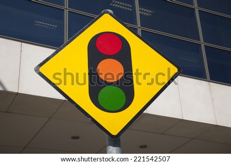 Traffic Light Sign in Urban Setting